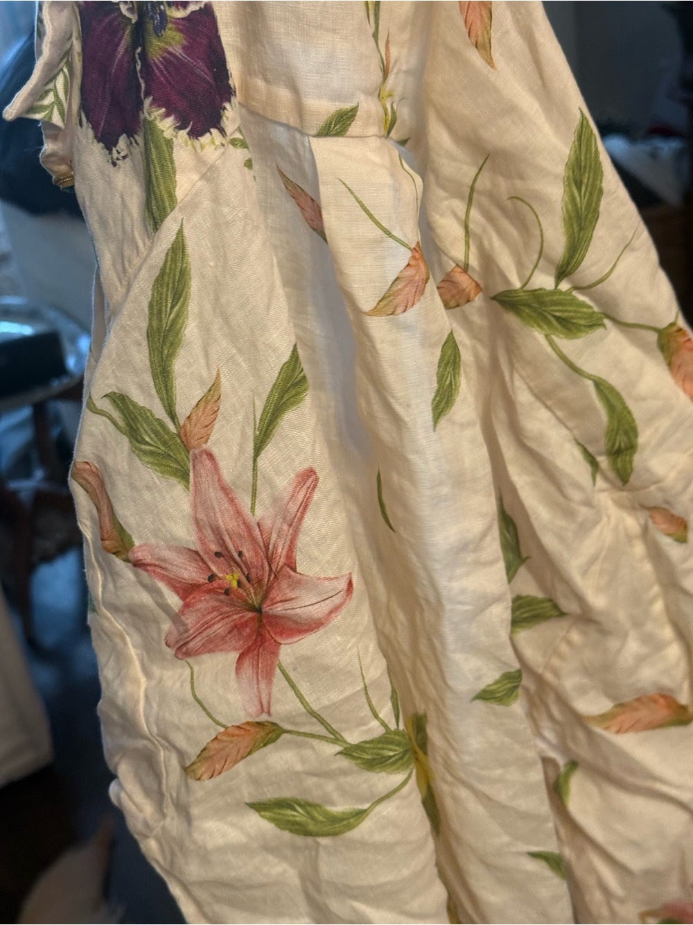Agua Bendita Pink Floral Button-Down Shirt - Picture 6 of 6